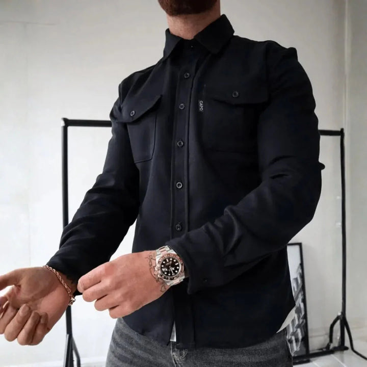 LS | Men’s Long-Sleeve Button-Up Overshirt