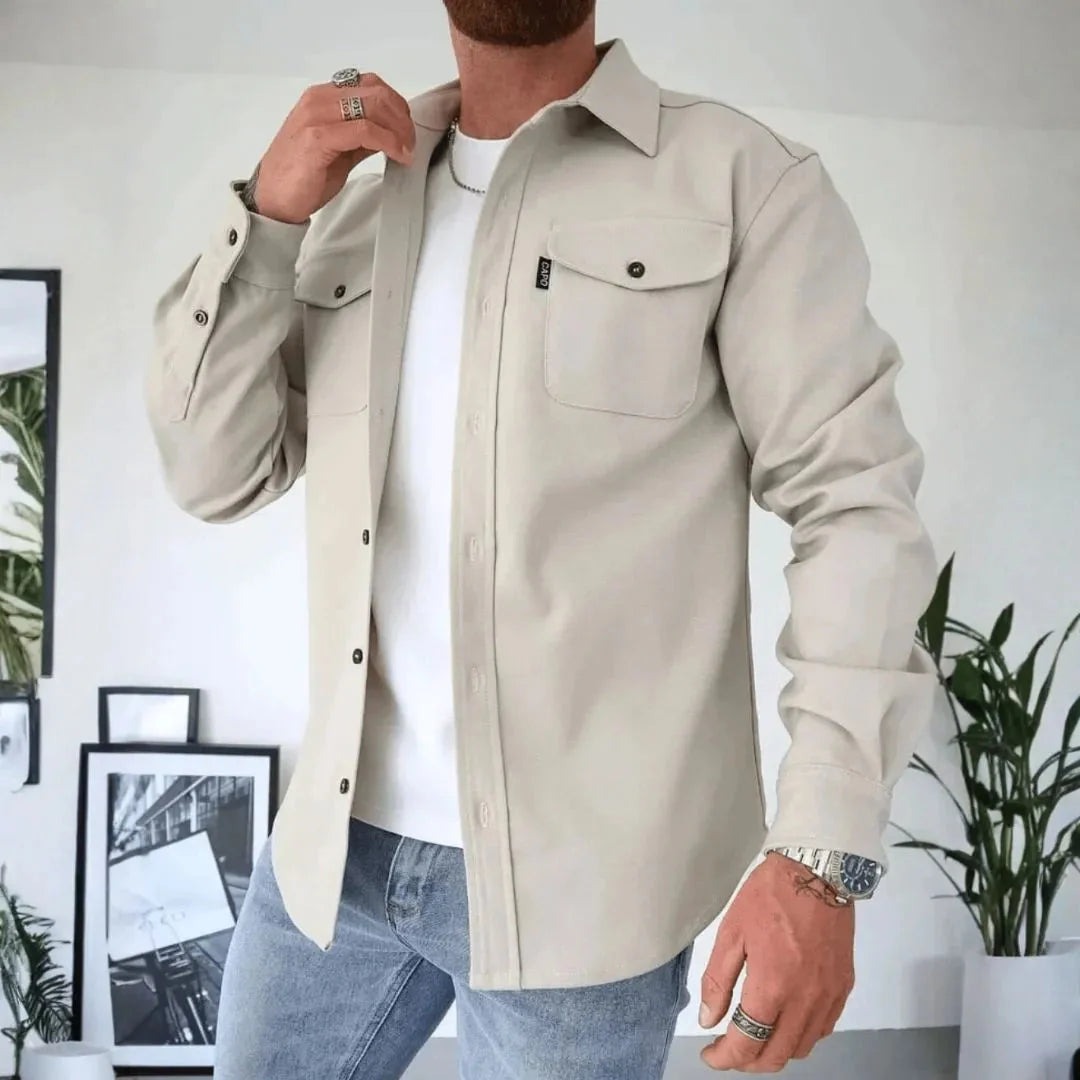 LS | Men’s Long-Sleeve Button-Up Overshirt