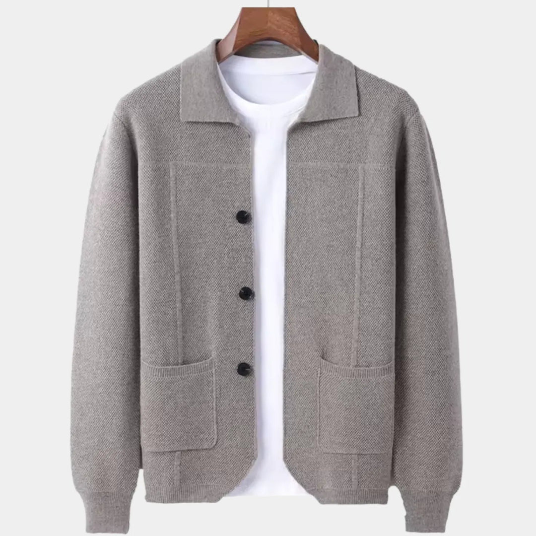 Men’s Merino Wool Button-Up Cardigan