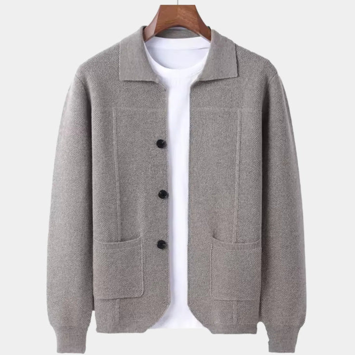 Men’s Merino Wool Button-Up Cardigan