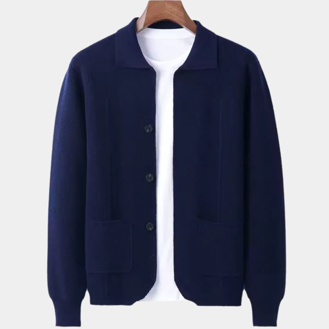 Men’s Merino Wool Button-Up Cardigan