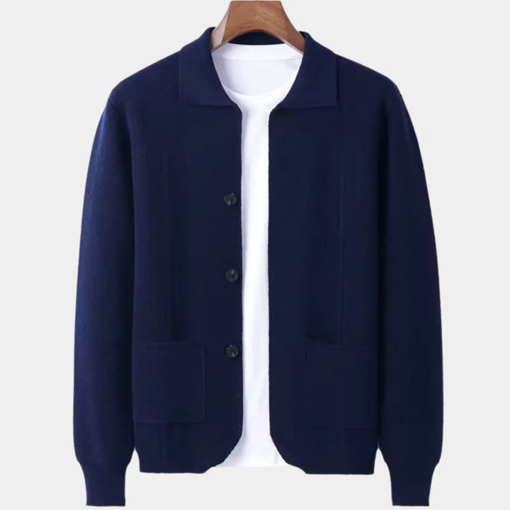 Men’s Merino Wool Button-Up Cardigan