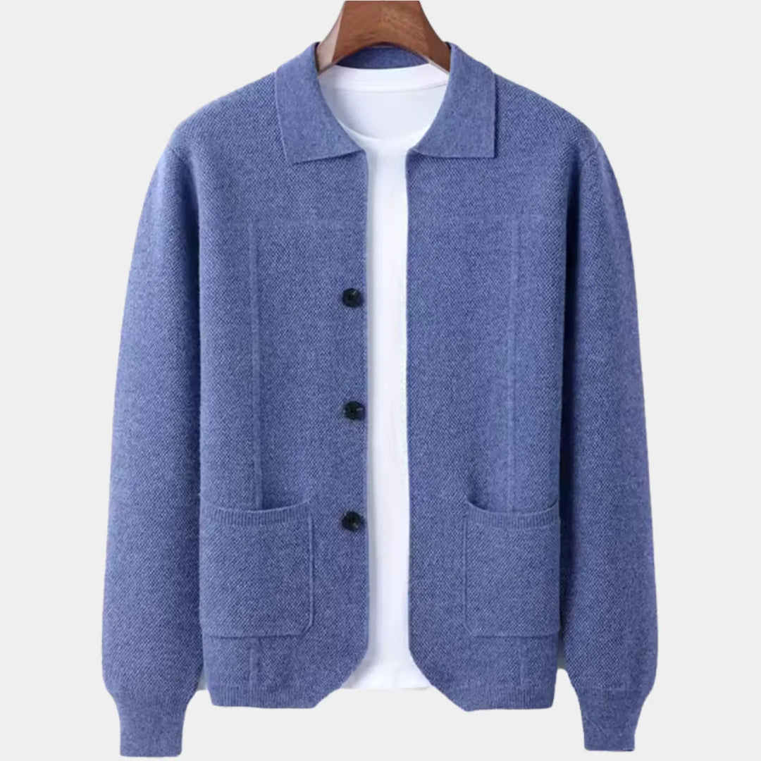 Men’s Merino Wool Button-Up Cardigan