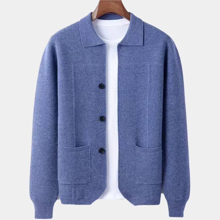 Men’s Merino Wool Button-Up Cardigan