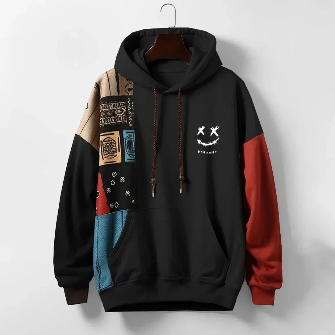 Men’s Patchwork Graphic Hoodie