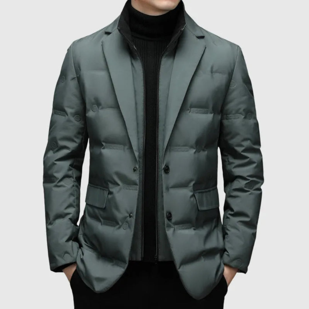 Men’s Quilted Down Blazer Jacket