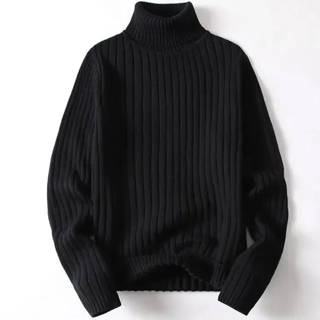 Men’s Striped Turtleneck Sweater