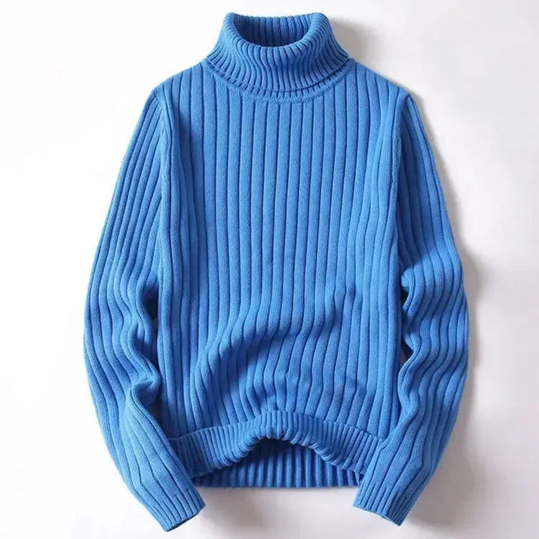 Men’s Striped Turtleneck Sweater
