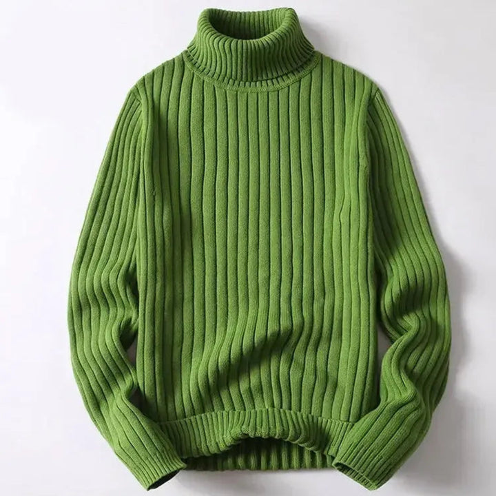 Men’s Striped Turtleneck Sweater