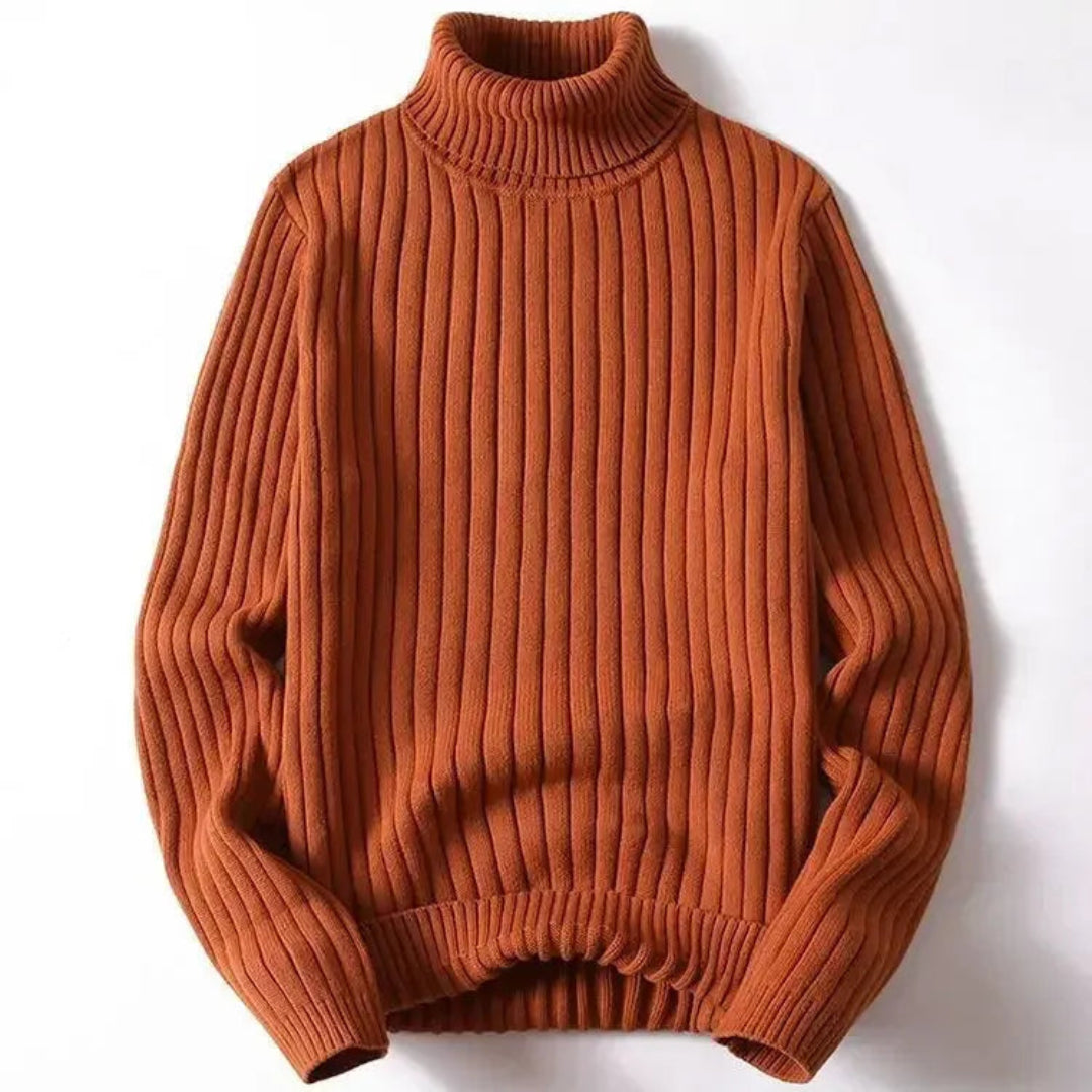 Men’s Striped Turtleneck Sweater