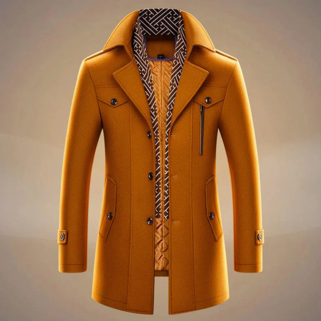 Men’s Tailored Long Wool Coat