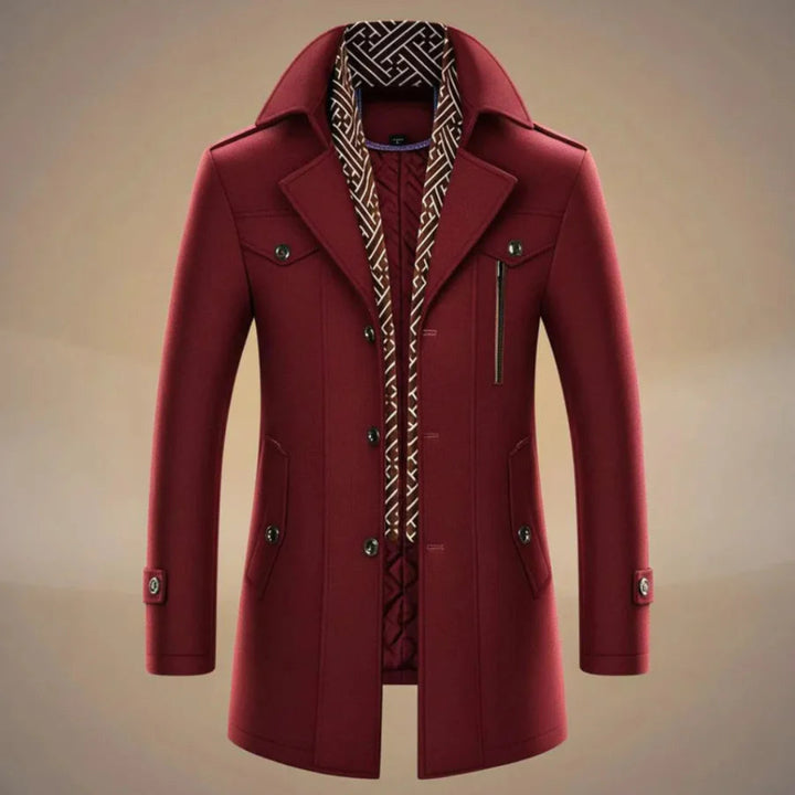 Men’s Tailored Long Wool Coat