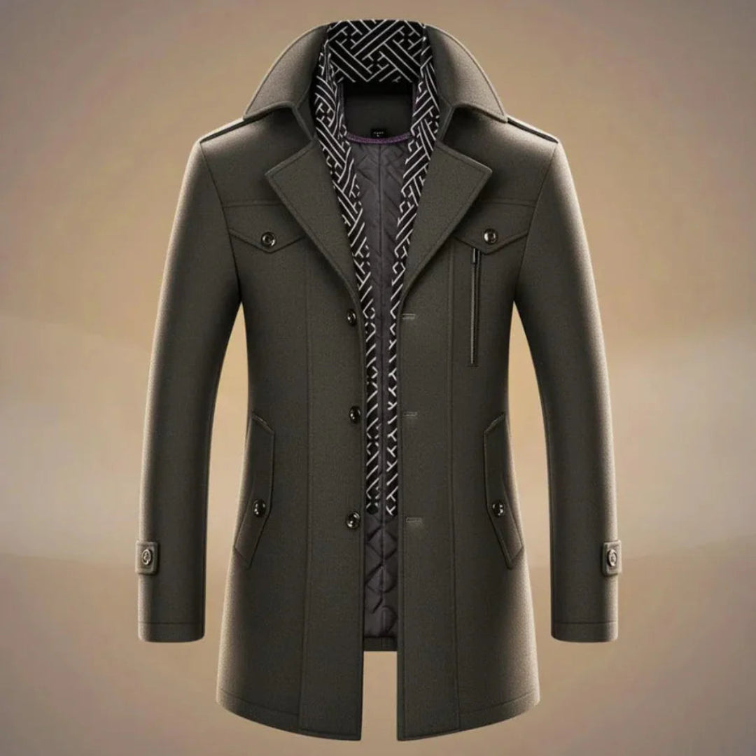 Men’s Tailored Long Wool Coat
