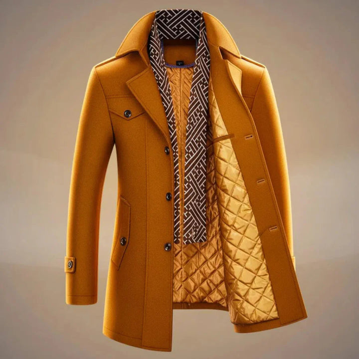 Men’s Tailored Long Wool Coat