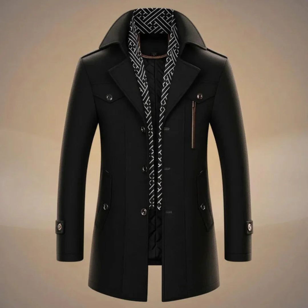 Men’s Tailored Long Wool Coat