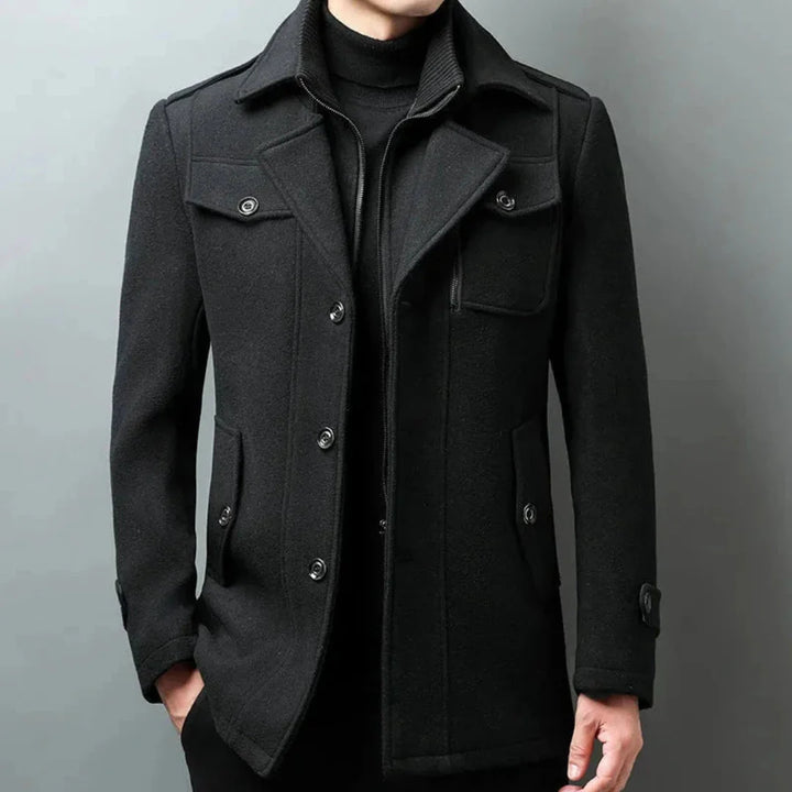 Men’s Tailored Wool-Blend Coat