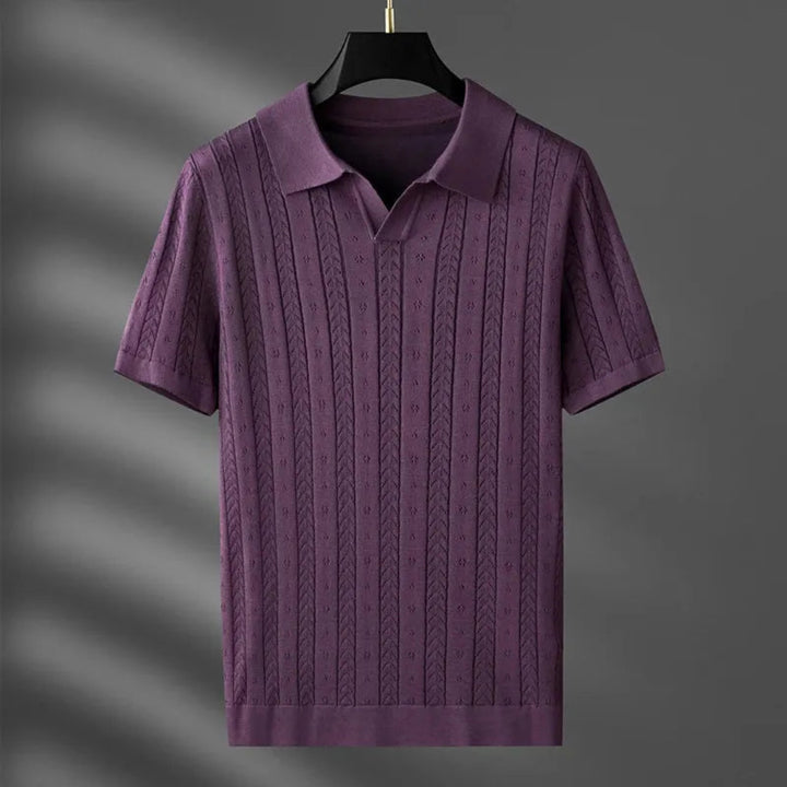 Milan Textured Knit Polo Shirt
