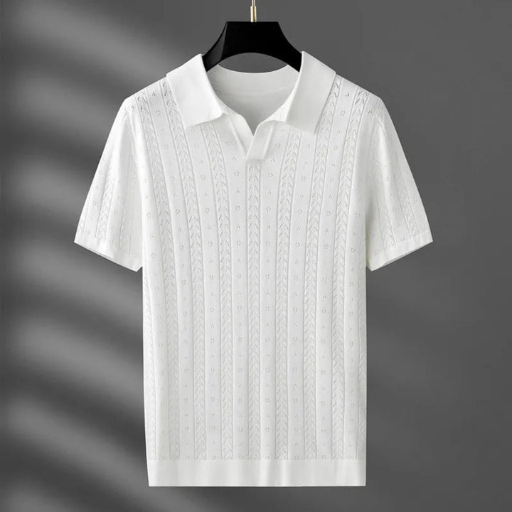 Milan Textured Knit Polo Shirt