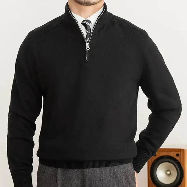 Mitchell Cotton Half-Zip Sweater