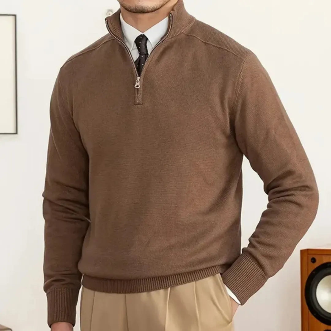 Mitchell Cotton Half-Zip Sweater