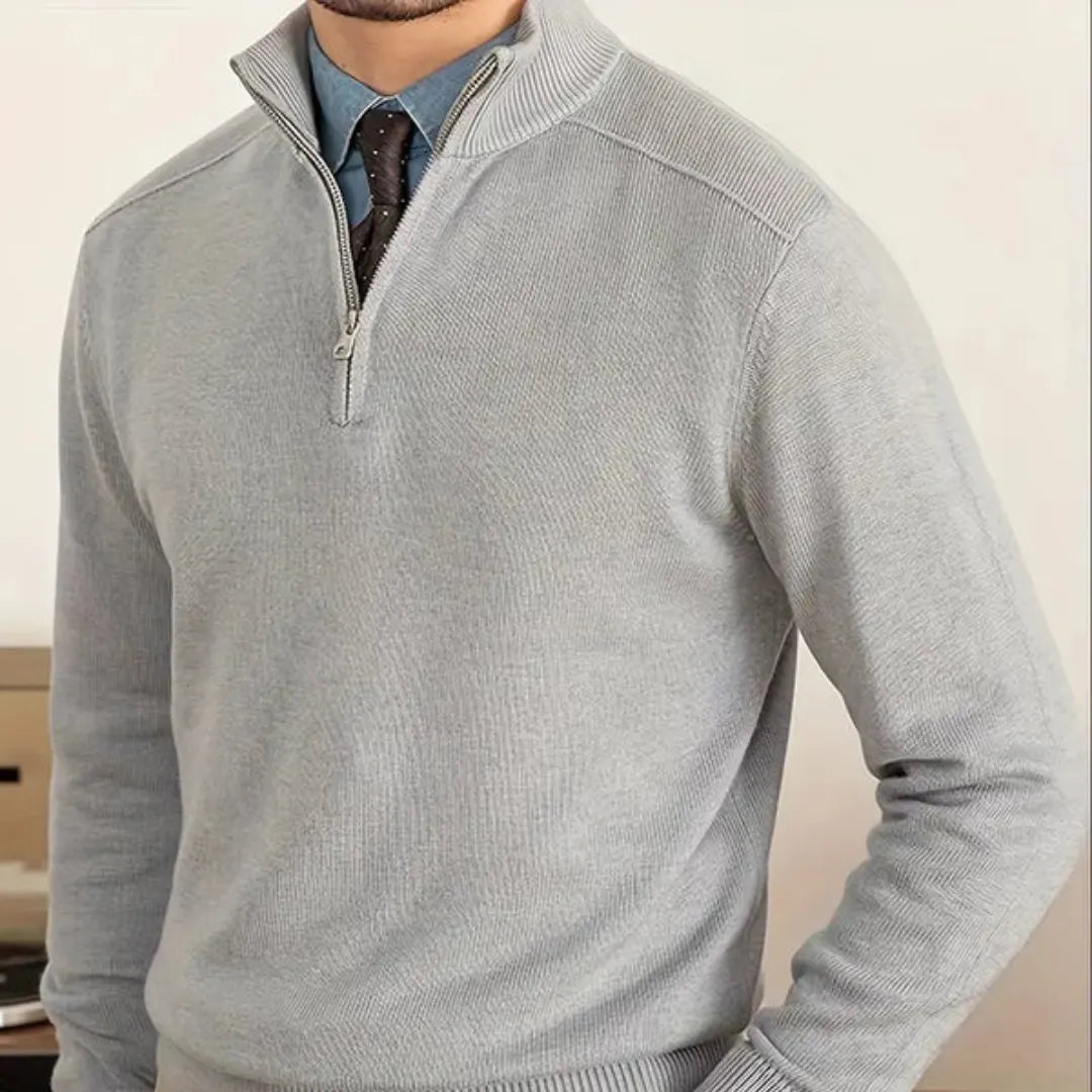 Mitchell Cotton Half-Zip Sweater