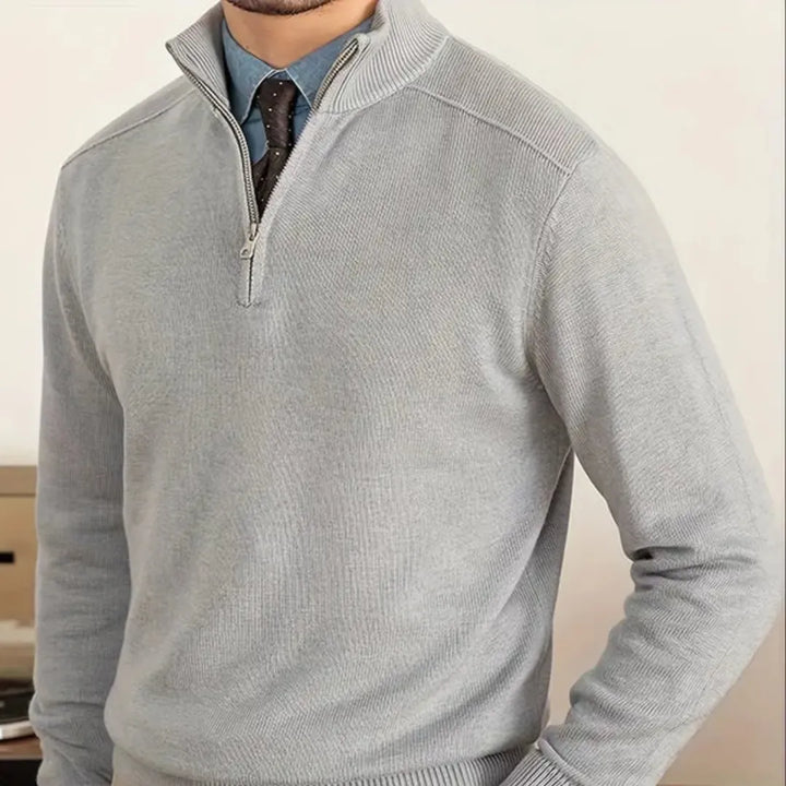 Mitchell Cotton Half-Zip Sweater