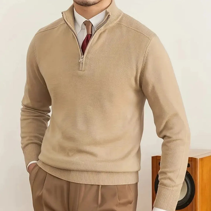 Mitchell Cotton Half-Zip Sweater