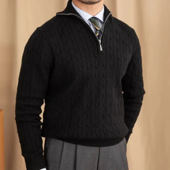 Oliver Cable-Knit Half-Zip Sweater