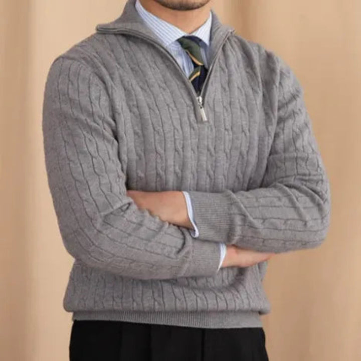 Oliver Cable-Knit Half-Zip Sweater