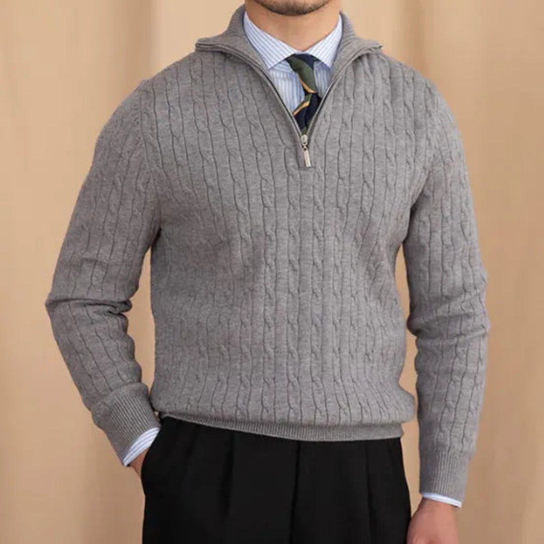 Oliver Cable-Knit Half-Zip Sweater