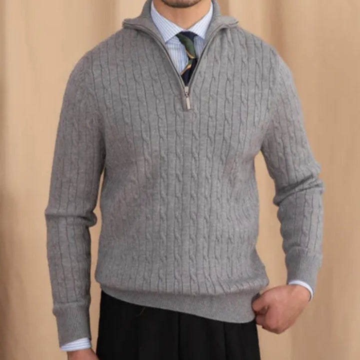 Oliver Cable-Knit Half-Zip Sweater
