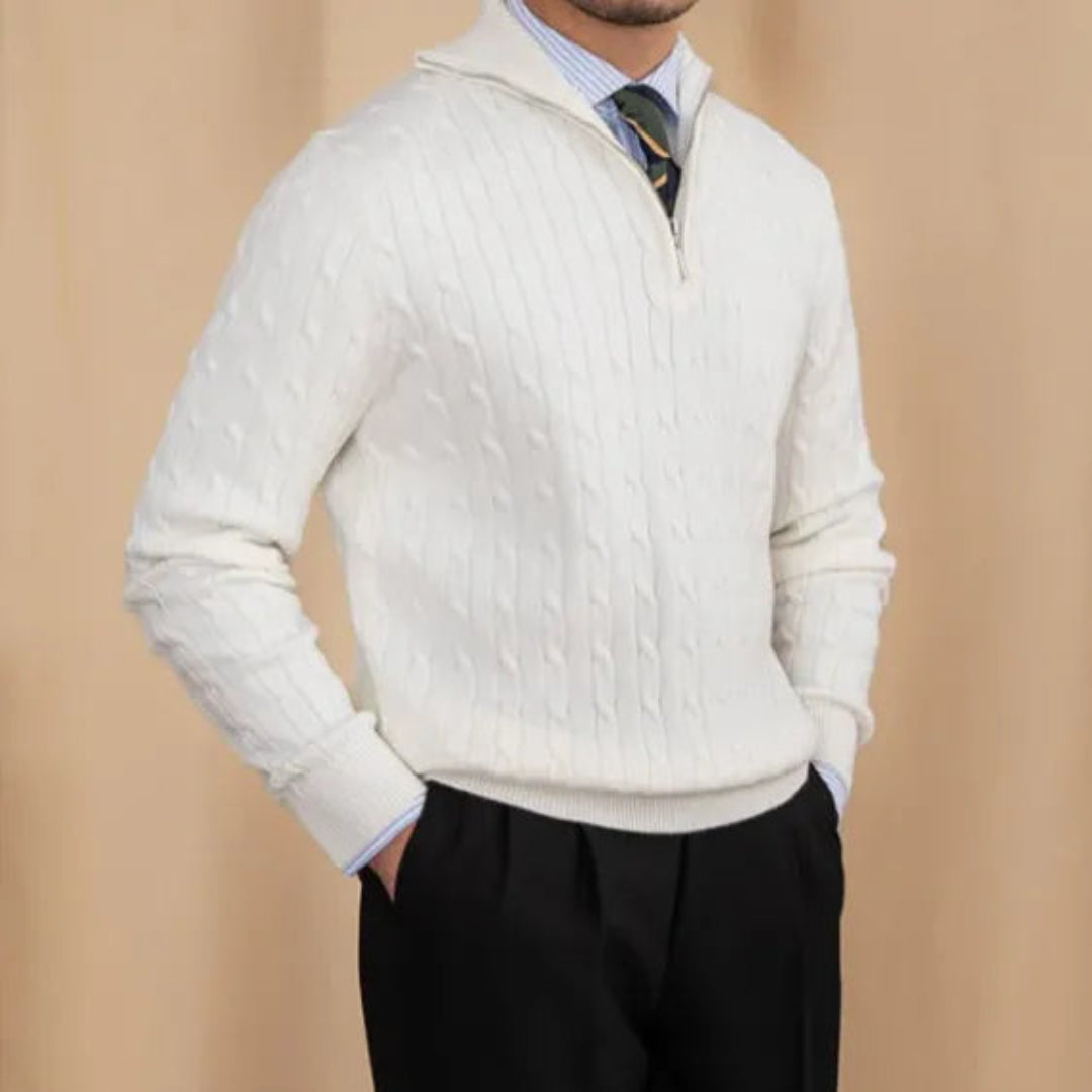 Oliver Cable-Knit Half-Zip Sweater