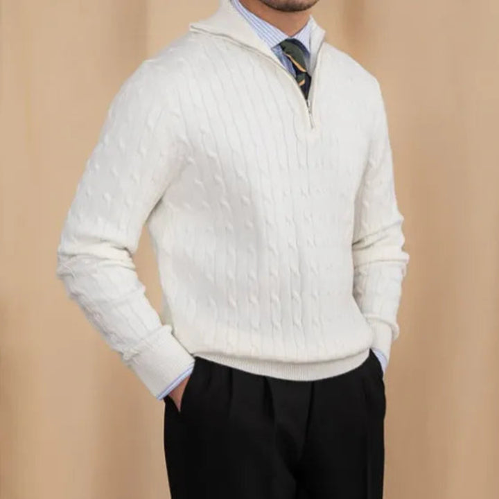 Oliver Cable-Knit Half-Zip Sweater