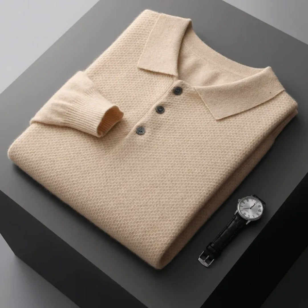 Oscar Wool Knit Polo Shirt