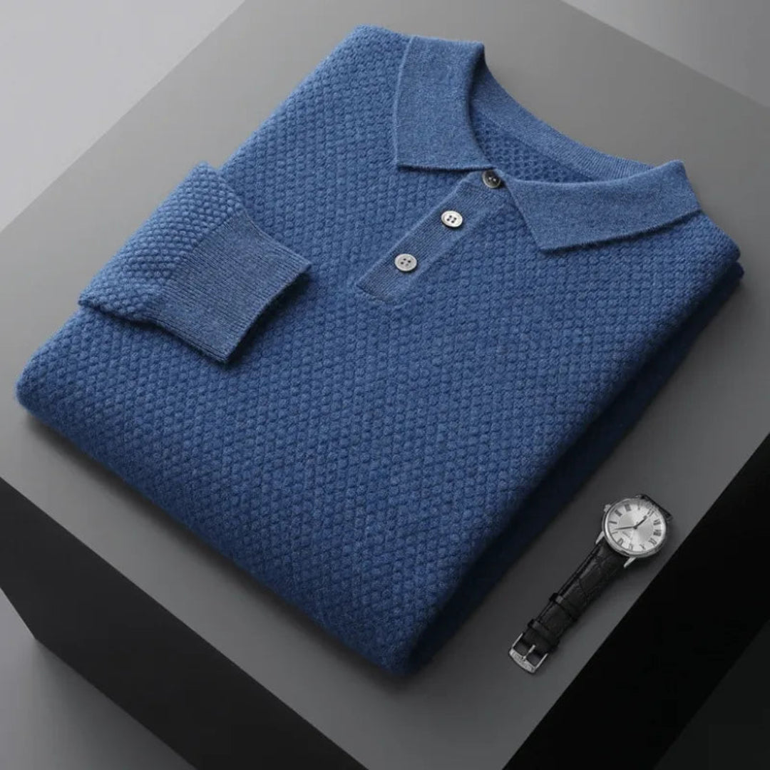 Oscar Wool Knit Polo Shirt