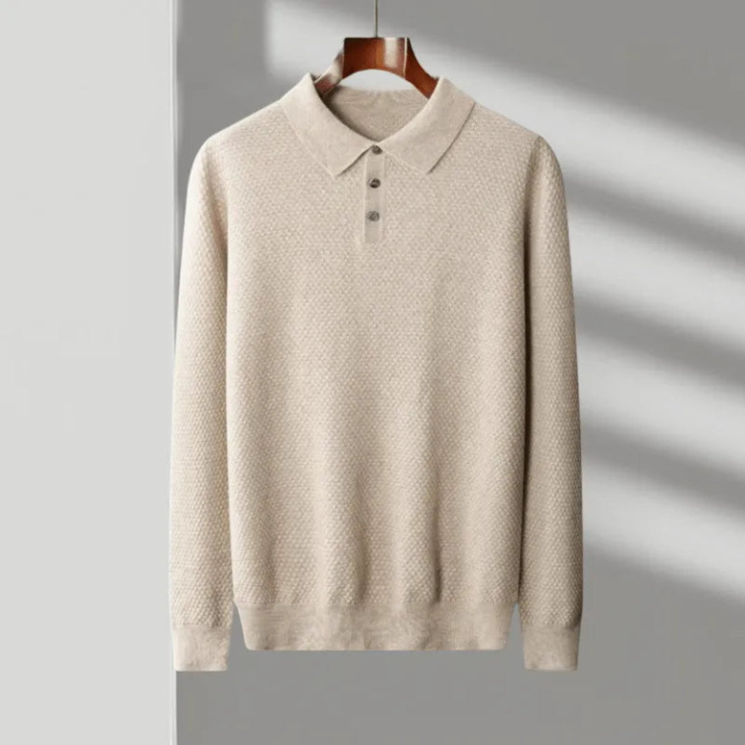 Oscar Wool Knit Polo Shirt