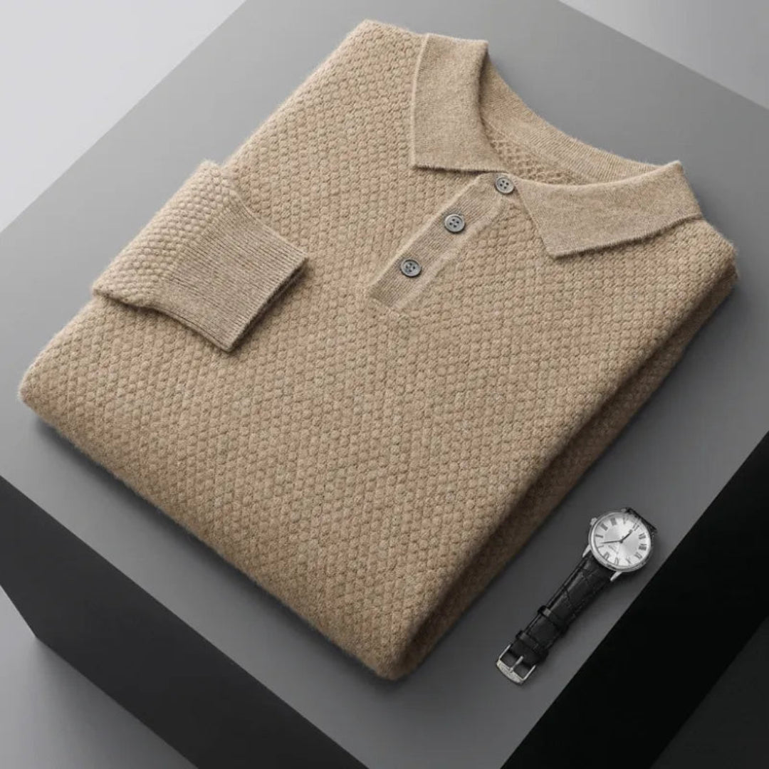 Oscar Wool Knit Polo Shirt