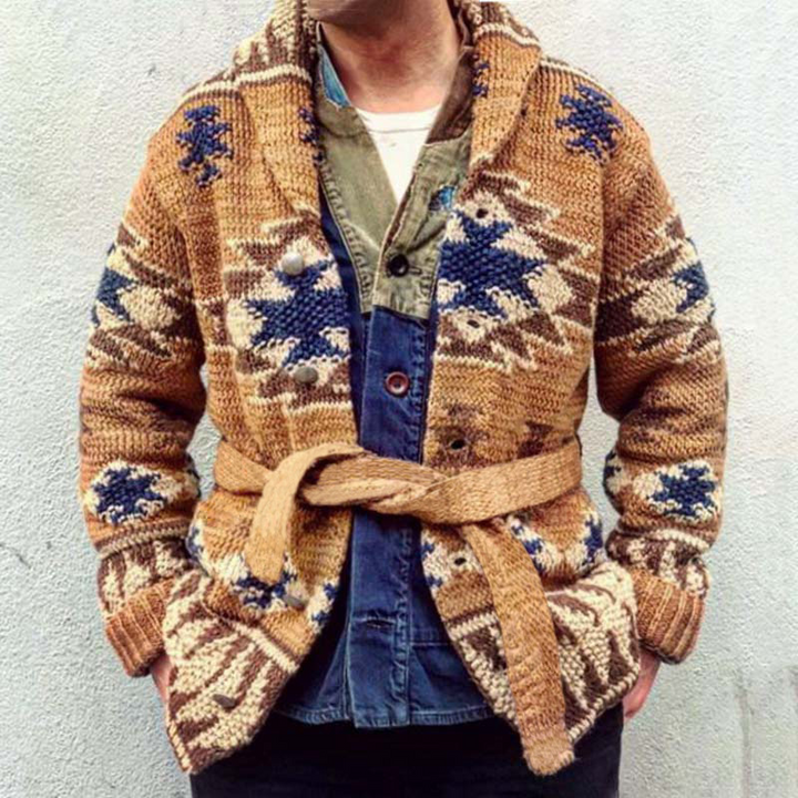 Outlaw Jacquard Cardigan Lion Style