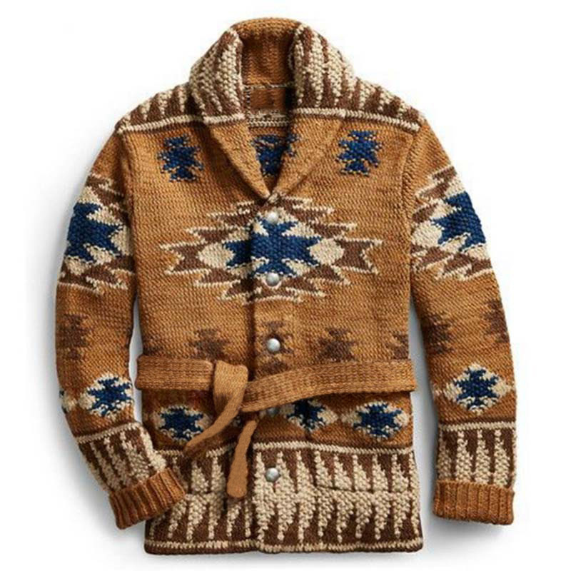 Outlaw Jacquard Cardigan Lion Style