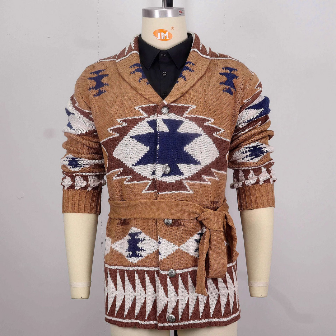 Outlaw Jacquard Cardigan Lion Style