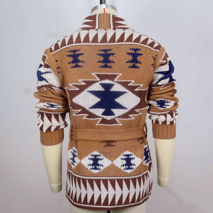 Outlaw Jacquard Cardigan Lion Style