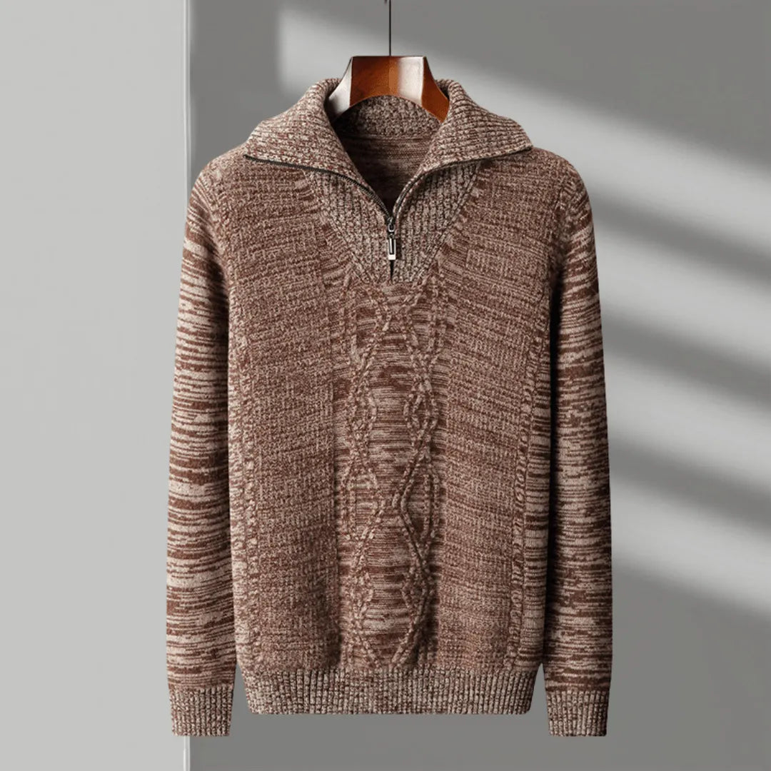 Owen Merino Wool Quarter-Zip Sweater