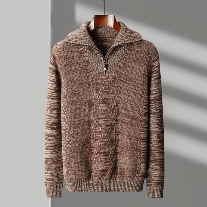 Owen Merino Wool Quarter-Zip Sweater