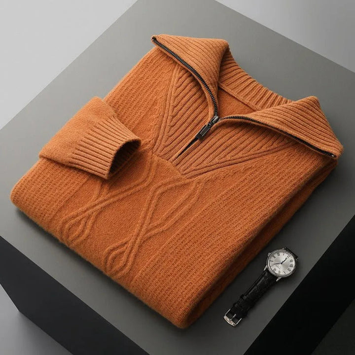 Owen Merino Wool Quarter-Zip Sweater