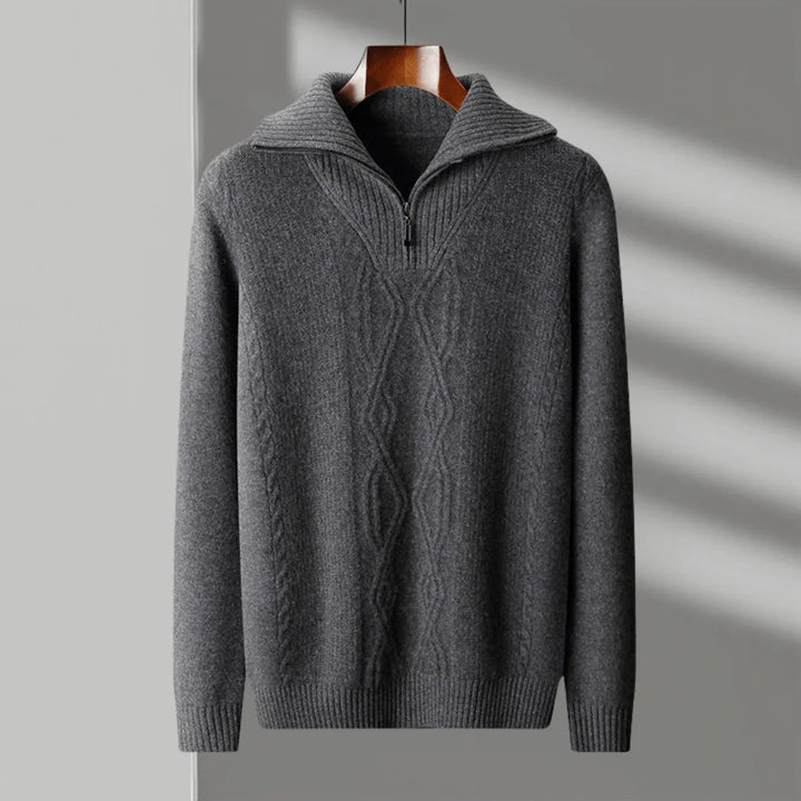 Owen Merino Wool Quarter-Zip Sweater