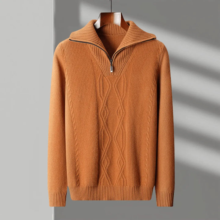 Owen Merino Wool Quarter-Zip Sweater