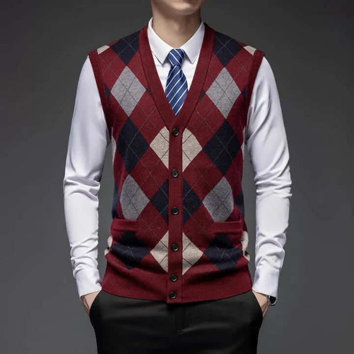 Paul Classic Argyle Wool Knit Vest