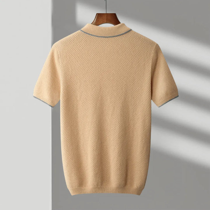 Paul Textured Knit Cashmere Polo