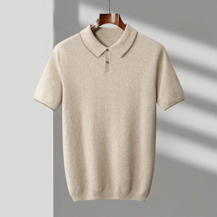 Paul Textured Knit Cashmere Polo