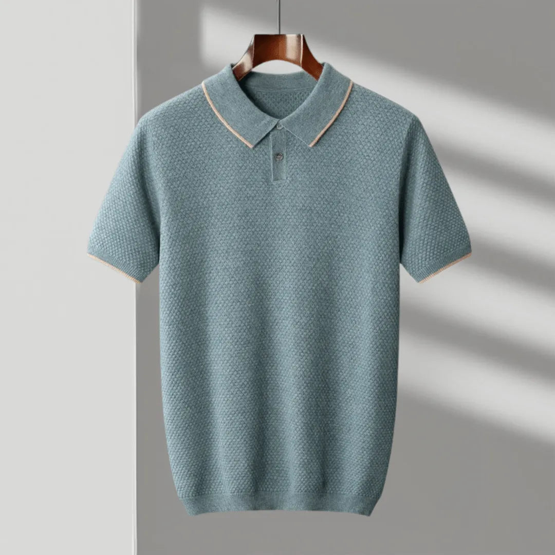 Paul Textured Knit Cashmere Polo